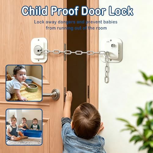 Image of Child Proof Door Locks for Kids Safety, Adjustable Latch, 1 Pack