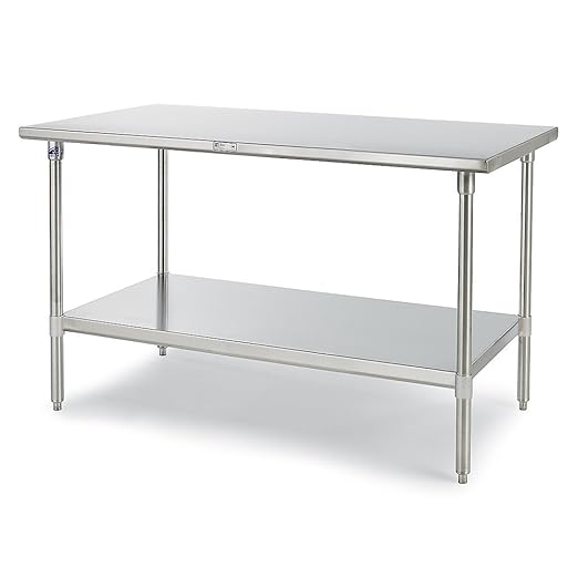 John Boos ST6R53048SSK 48" x 30" Work Table w/ Riser Top