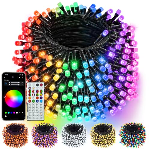 240LED Smart Color Changing Christmas Lights App Controlled, 95FT Waterproof RGB Twinkle String...