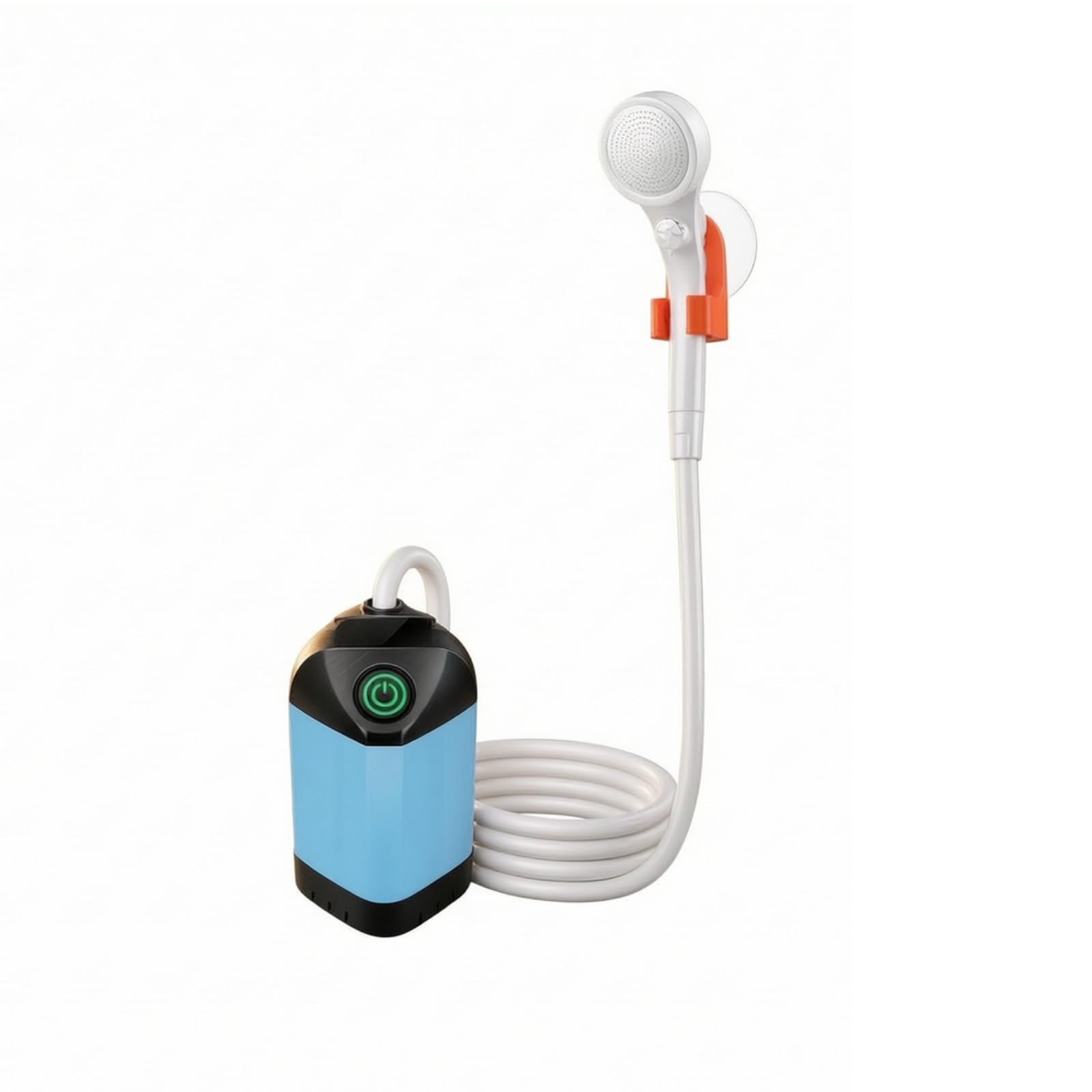 KESOTO Ducha Eléctrica Portátil con Pantalla mperatura Silenciosa Ducha Mano Portátil con Tubo Flexible Flexible Recargable para Campamento, Estilo A