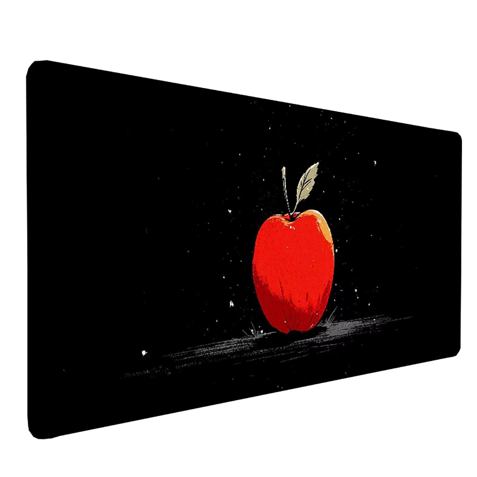 Podkładka pod mysz owocową XXL 150 x 80 cm, czarna podkładka pod mysz do biura z przeszytymi krawędziami, wodoodporna podkładka pod mysz antypoślizgowa gumowa podstawa powierzchnia dla graczy, PC