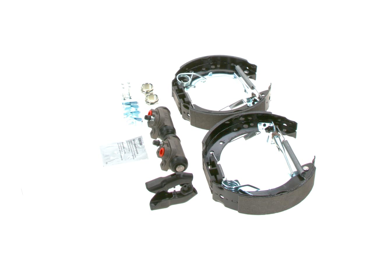 BOSCH Kit ganasce freno 0204114614 | Kit freno a tamburo posteriore, 2 cilindri freno a ruota, 4 ganasce freno