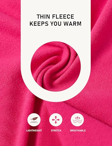 MoFiz Sportjacke Damen Leicht Trainingsjacke Mikrofleece Sweatjacke Wandershirt mit Reißverschluss Rosa-B XL
