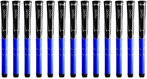 Winn Dri-Tac Midsize (+1/16 Inch) Black/Blue 13 Piece Golf Grip Bundle (