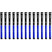 Winn Dri-Tac Midsize +1/16 Inch Black/Blue 13 Piece Golf Grip Bundle