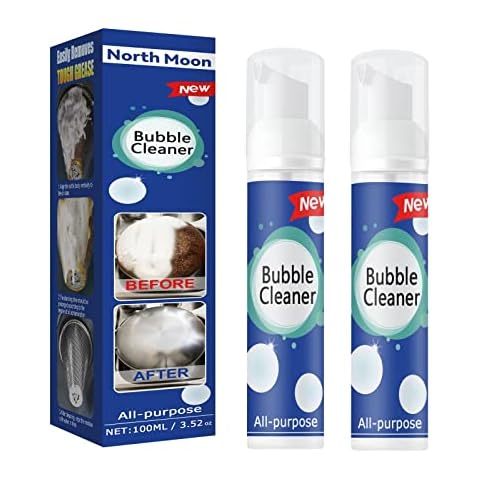shoxil Bubble Cleaner Foam Spray, North Moon Bubble Cleaner Foam Stove Top Cleaner Kitchen Oven Cleaner Heavy Duty All Purpose Cleaner for Gas Range (2Pcs) Cover