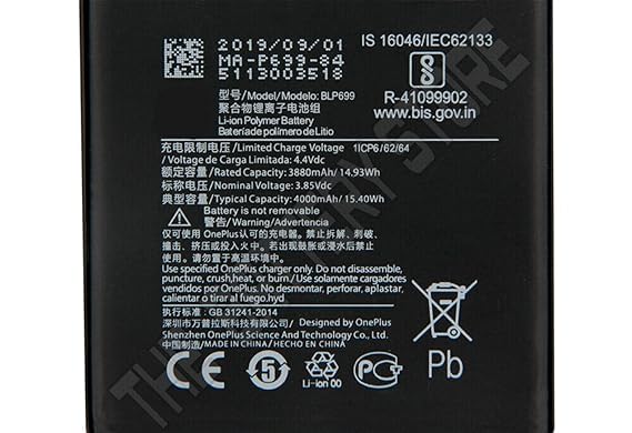 Image of THE BATTERY STORE Original BLP699 Battery for Oneplus 7 Pro GM1911 GM1913 GM1917 GM1910 GM1915 Battery with 6 Month Warranty**** (PP143)