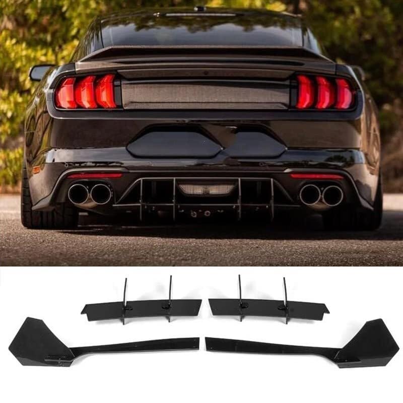 Diffusore Posteriore Compatibile con Ford Per Mustang 2018-2021 Spoiler Laterale ABS Accessori Per Auto Spoiler posteriori per auto