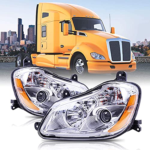 Kenworth T680 Headlights Headlamps Left Driver and Right Passenger Pair set for 2013-2021 (Driver & Passenger (Left & Right)) Kenworth T680 Headlights Headlamps Left Driver and Right Passenger Pair set for 2013-2021 (Driver & Passenger (Left & Right))