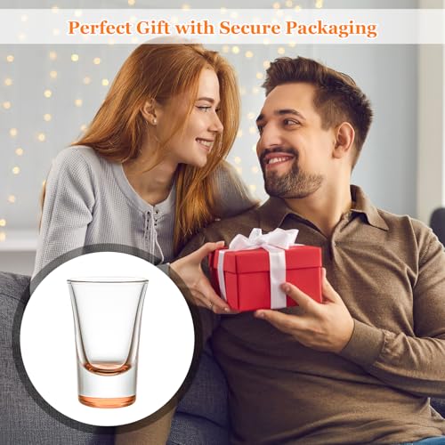 Image of Ruckae 12 Pack 1 OZ Shot Glasses Set with Heavy Base Gradient Colorful Shot Glasses Bulk for Vodka Tequila Whiskey Liquor