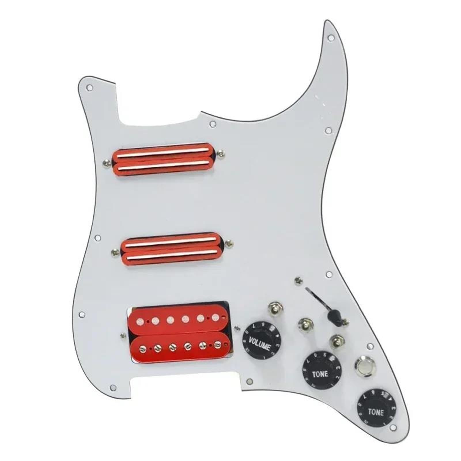 Części Zamienne Do Przetworników Pickguard Do Gita Gitara SSH Coil Splitter Wstępnie Okablowana Maskownica