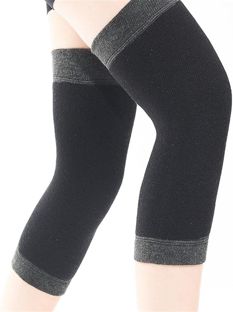 Fall and Winter Padded Knee Pads Warm Lining Knitted Cycling