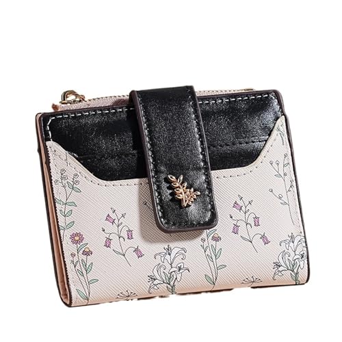 Short Wallet Coin Purse Card Holder Small Fresh Student Wallet(Black)