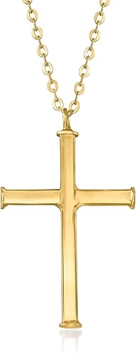 Ross-Simons Italian 14kt Yellow Gold Cross Necklace
