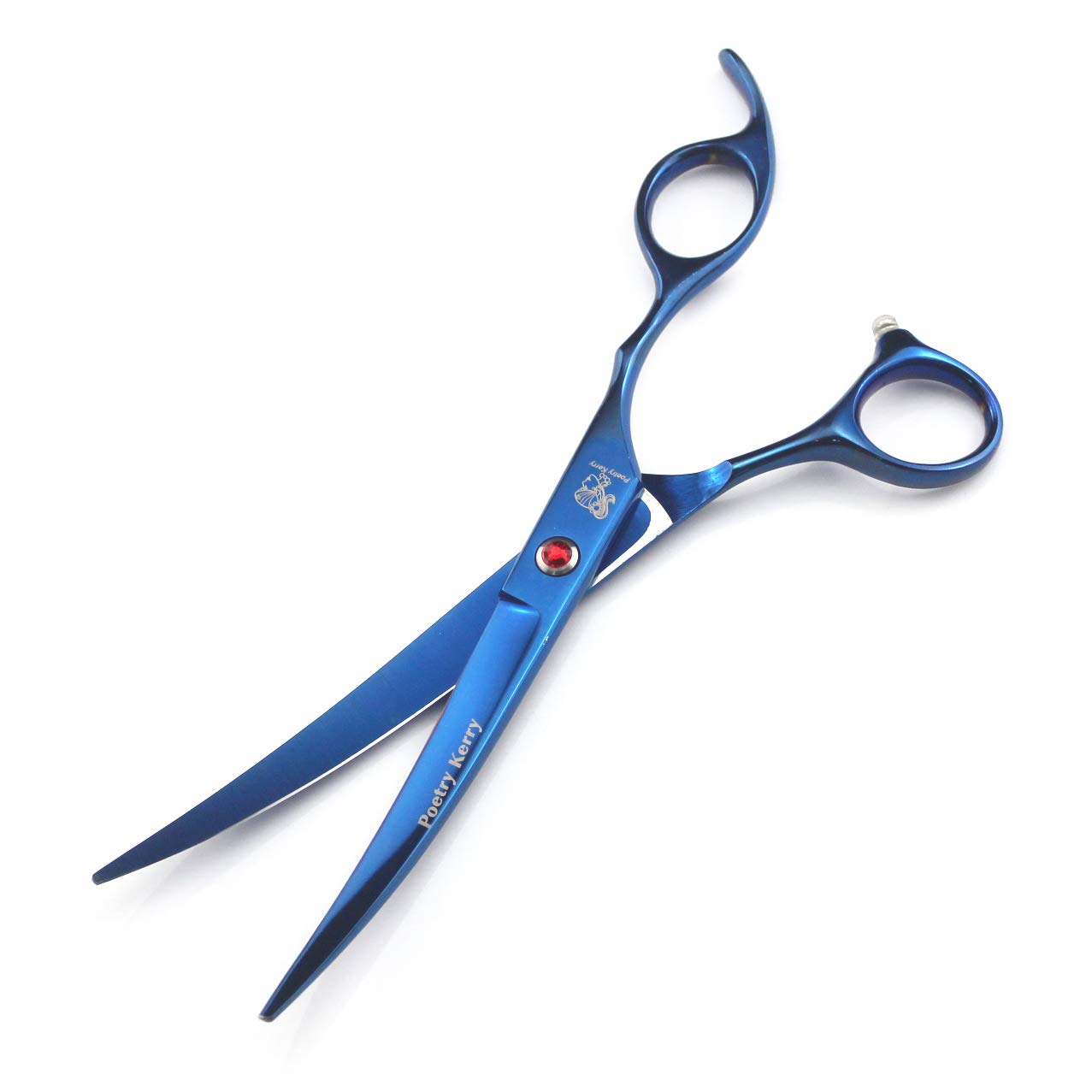 5PCS Scheren-Set für die Tierpflege, 7 Zoll Hundepflege-Set, Trimmer-Set für Hundekatzen-Haustiere mit Schneidschere, dünner werdender Schere, gebogene Schere, Pflegekamm und Ledertasche
