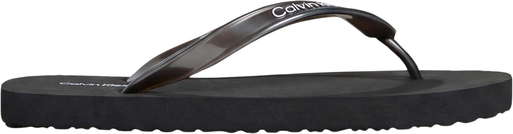 Calvin Klein Flip Flop TPU Metallic, Black, Size 38, Women