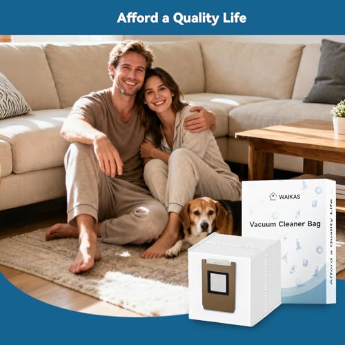 Image of WAIKAS 20 Pack E25 E28 Vacuum Bags for Eufy E28 Omni, E25 Omni, and E20 Robot Vacuum Cleaners- Large Capacity Replacement Accessories