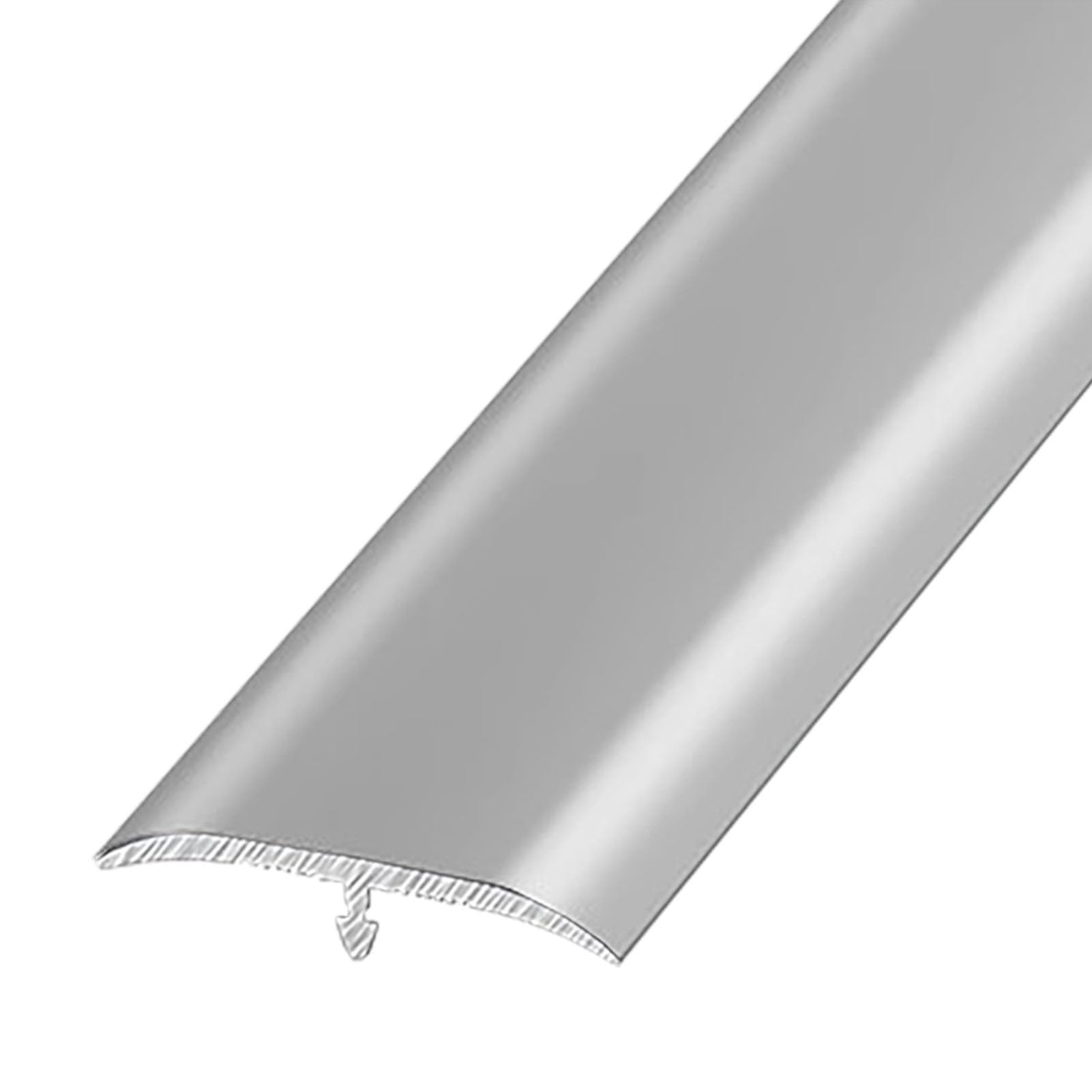CMYUN Übergangsstreifen T-Profil Übergangsleiste Holz/Vinyl zu Fliesen, Aluminium Schwellenkantenleiste Zum Verbinden von Bodenlücken, Türschwellen Reduzierrampe(Silver)