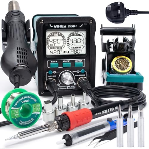 YIHUA 995D+ EVO Hot Air Rework Station Soldering Station 2-in-1 w...