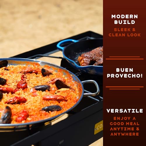Concord Premium Stainless Steel Paella Pan with Heavy Duty Triply Bottom (20" (50 CM)) - Thumbnail 6