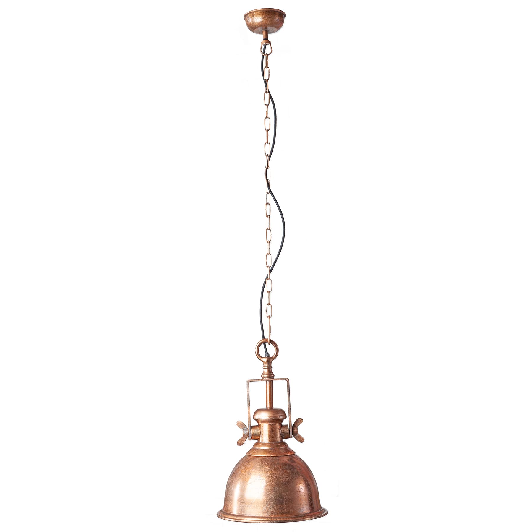 Riess Ambiente Design Hängelampe INDUSTRIAL 45cm kupfer geflammt Industrial Stil Pendelleuchte Industrielampe Pendellampe Industrieleuchte