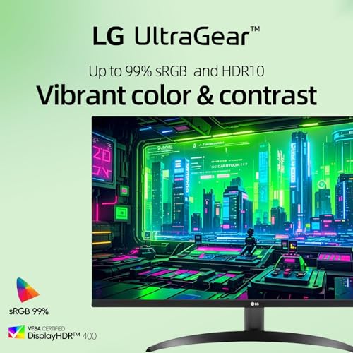 Image of LG 32 inch Ultrafine 4K UHD (3840 x 2160) Computer Monitor, HDR10, 90% DCI-P3, Dynamic Action Sync, OnScreen Control, Built-in Speakers, Black Stabilizer, Flicker Safe, Tilt Adjustment