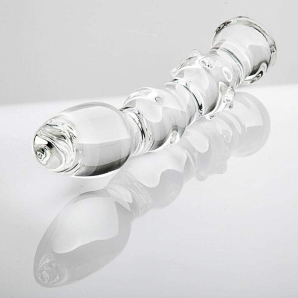 MXD Pull Beads Glass Amal Plug for Women G-spot Toy Smooth Comfortable Massage Couple Gift -Transparent T-Shirt