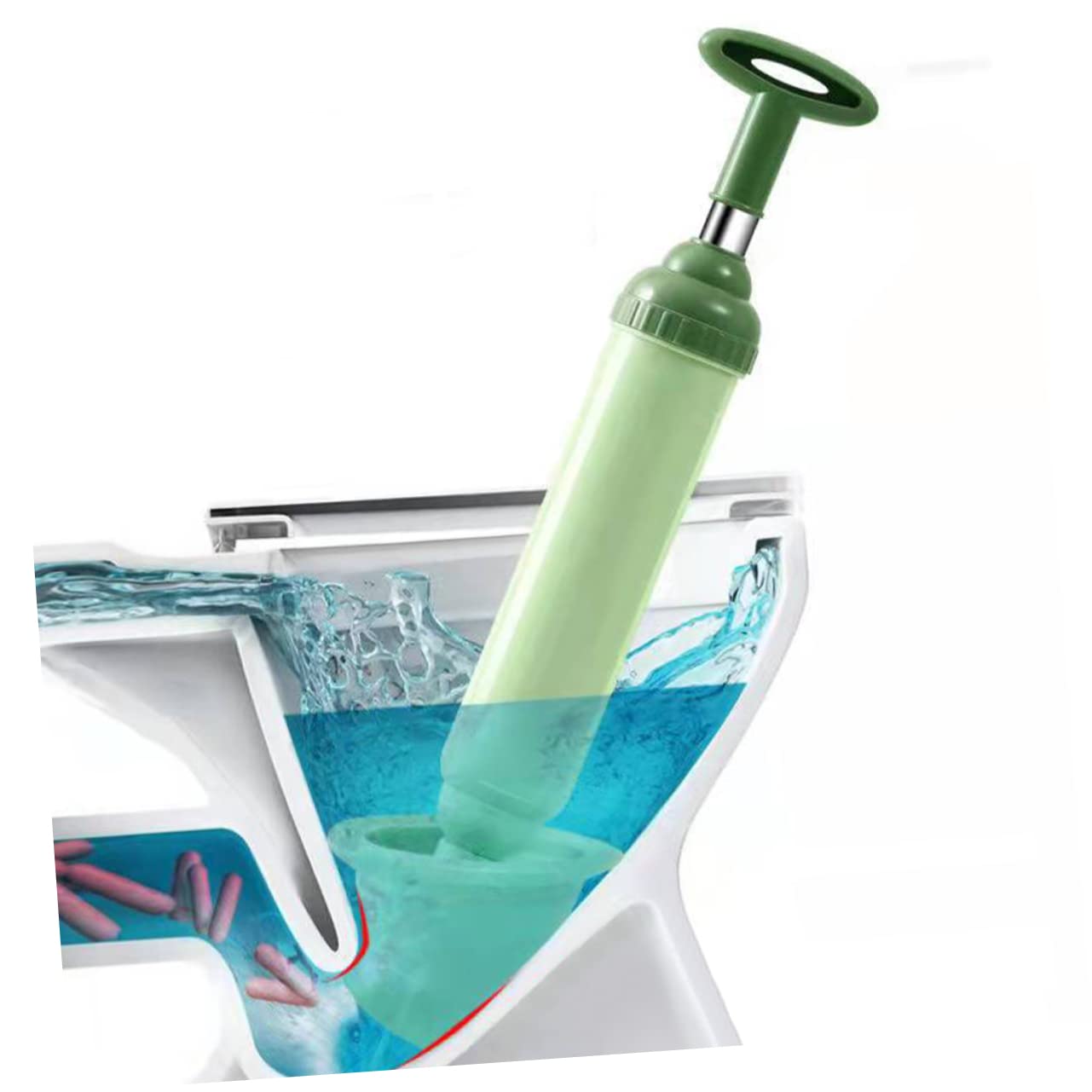 PartyKindom Stantuffo per WC in PVC di Colore Chiaro, Facile da Sbloccare e Compatibile con Maggior Parte degli Scarichi, per Pulizia in Casa e Ufficio