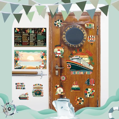 Dazoratix Imán Decorativo Retro para Cumpleaños 40 Años miniatura 4