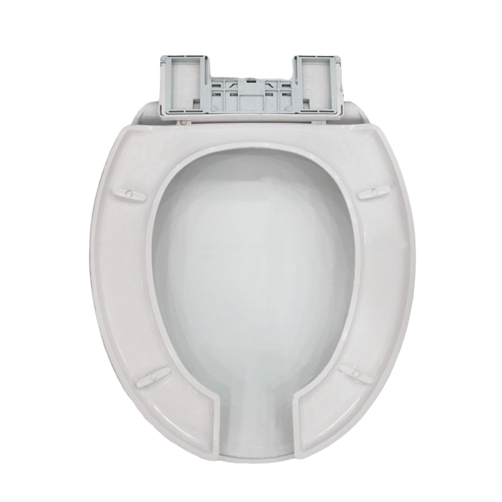 Giural One Color Open Front Toilet Seat Round, Quick Release And Adjustable Hinge Provide The, Round Toilet Seat, White 365 * 400Mm
