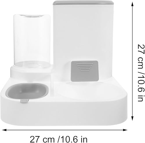 Miniatura 6 de POPETPOP Alimentador automático para perros y gatos, dispensador de agua para mascotas, gran capacidad, tazón fácil de desmontable