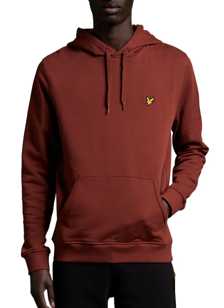 Sweat à capuche Lyle & Scott homme rouille L pull mode décontractée automne - 6
