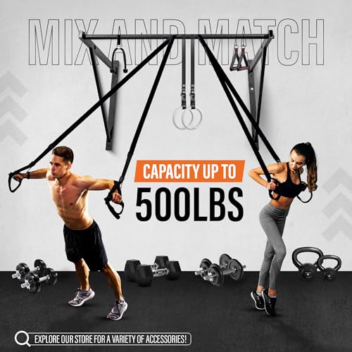 image for Yes4All Heavy Duty Wall Mounted Pull Up Bar – Multi-Grip Pull Ups / 