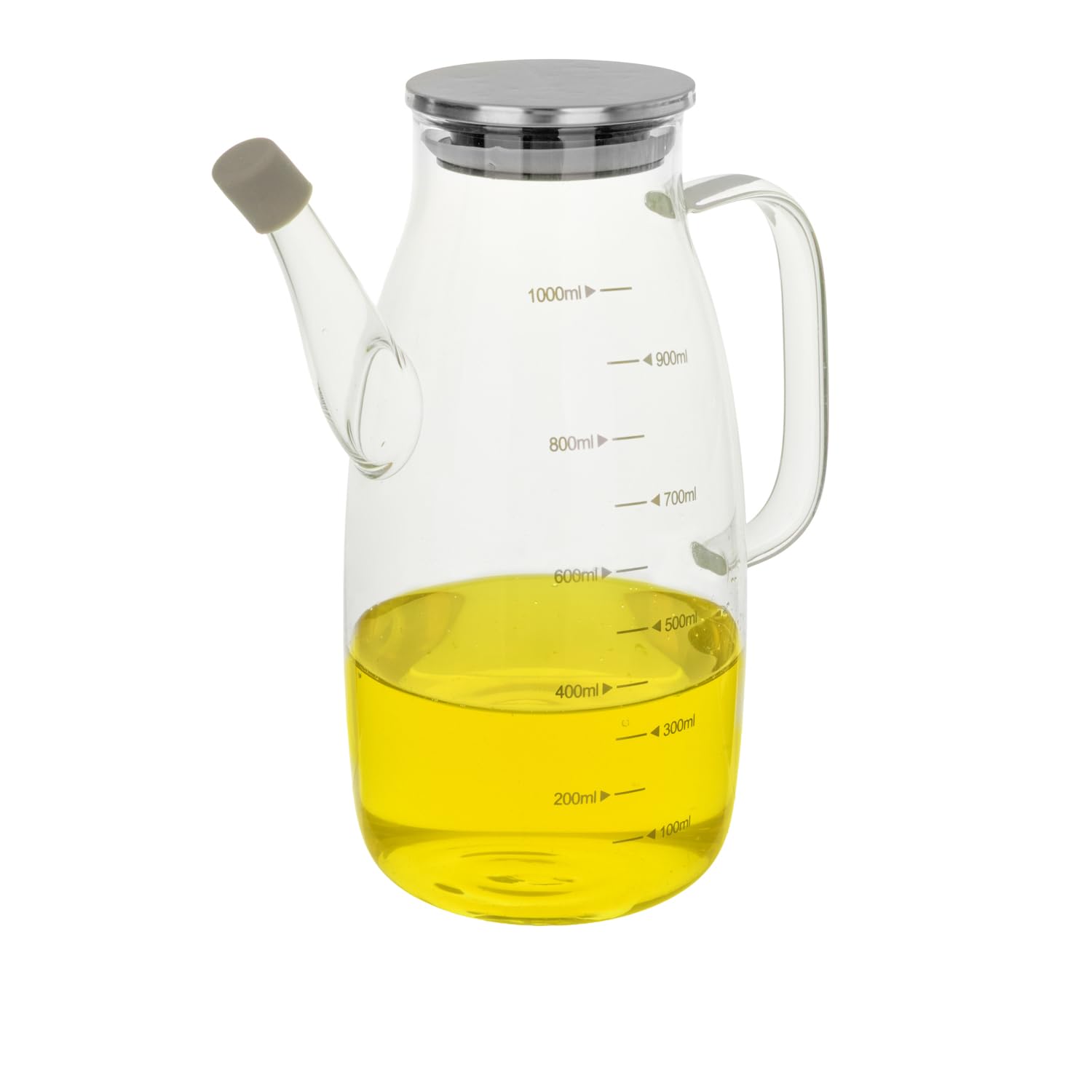 ML1000 BOROSILICATE OIL CONTAINER WITH STAINLESS STEEL LID