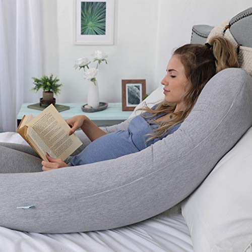 Pharmedoc Pregnancy Pillow, Grey U-Shape Full Body Pillow and Maternity Support - Support for Back, Hips, Legs, Belly… - Image 7