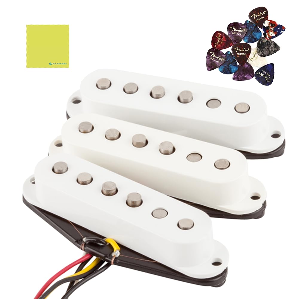 Amazon.com: Fender TexMex Strat Pickup Set (White) Bundle with 12x