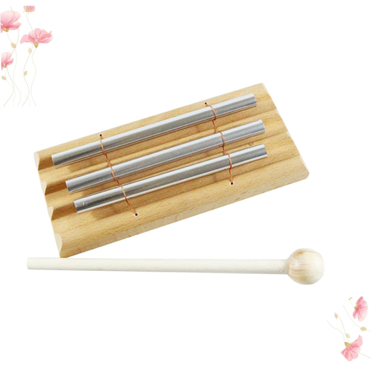 Milisten Strumento Musicale per Bambini con Percussioni in Legno e Metallo, Campanello Trio a 3 Suoni, per Gestione Classe e Meditazione