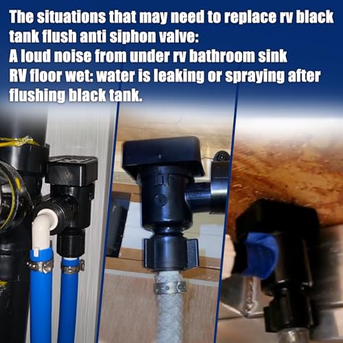 RV Vacuum Breaker Check Valve,Camper RV Black Tank Check Valve,RV