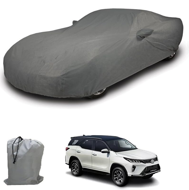 Image of ARCUATE Triple Layer Custom fit Car Body Cover for Toyota Fortuner Legender |Top Layer Dustrproof | Middle Layer Waterproof | Bottom Layer Scratch Protection | Outdoor Indoor Fabric