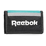 Reebok Andover Cartera con Monedero Negro 13x8x2,5 cms Poliéster