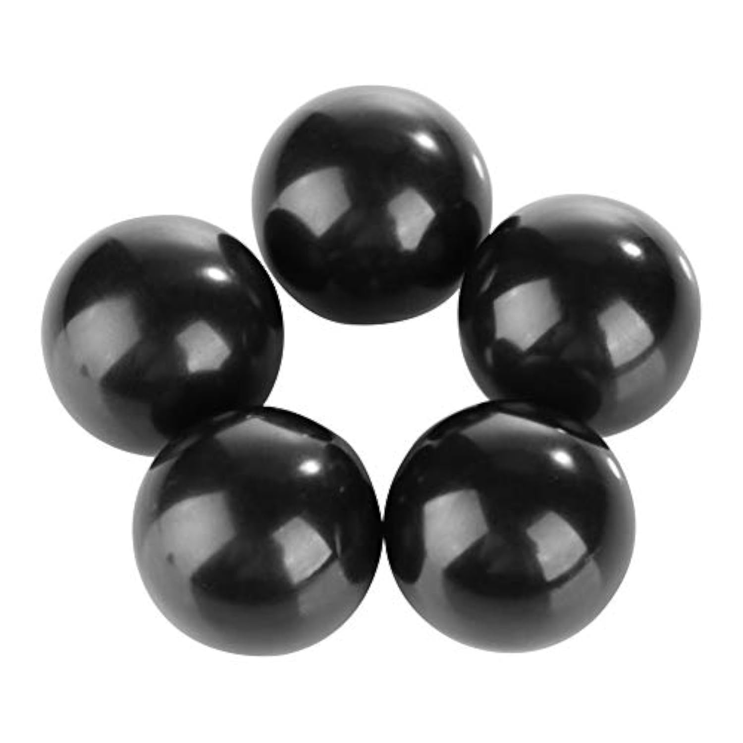 Hilitand 5pcs Bakelite Ball Knob, Black Round Handle Gear Shift Ball Lever Knob with M6 Thread Copper Insert