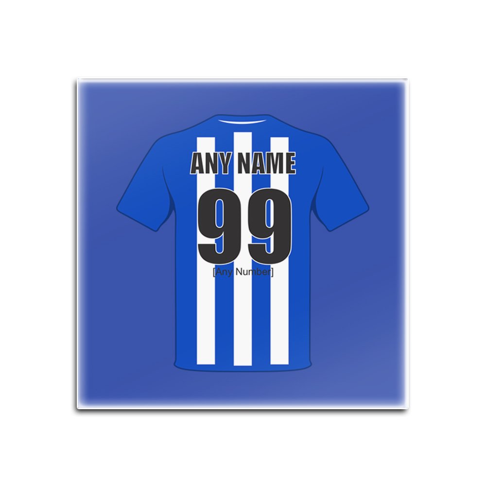 Personalised Gift - Kilmarnock Square Glass Coaster (Football Club Design Theme, Colour Options) - Any Name/Message on Your Unique Mat Pad - The Killie