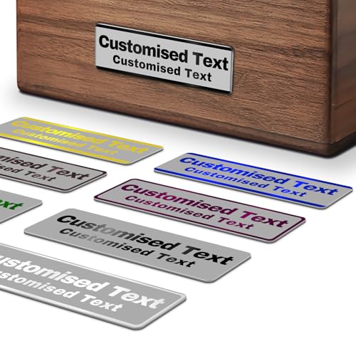 Image of Customize Name Tags Custom Metal Engraved Personalized Badge Pin Clip