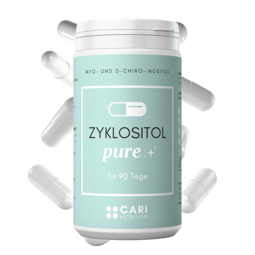 ZYKLOSITOL | Pure Kapseln für 90 Tage | Inositolmischung im optimalen Verhältnis | Myo-Inositol + D-Chiro-Inositol | ohne Folsäure | PCOS, Kinderwunsch, Insulinresistenz, Zyklus, Hirsutismus | vegan