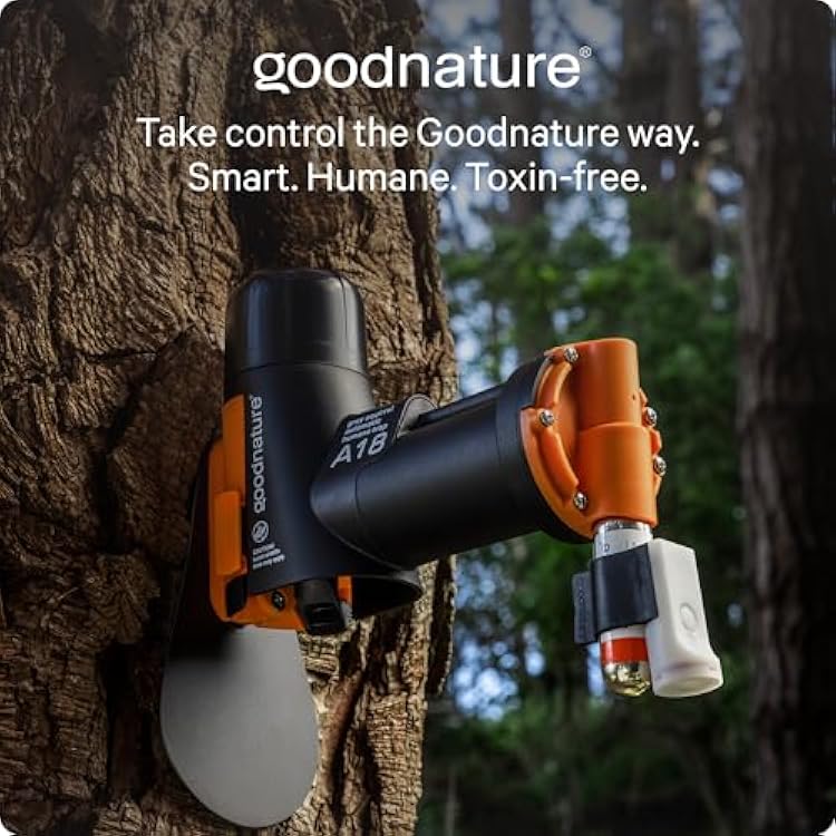 Goodnature A18 Grey Squirrel Trap, Self-Resetting, CO2-Powered, Humane, Toxin-Free, Outdoor Use, Digital Counter, Ideal for Backyards, Parks & Conservation Sites