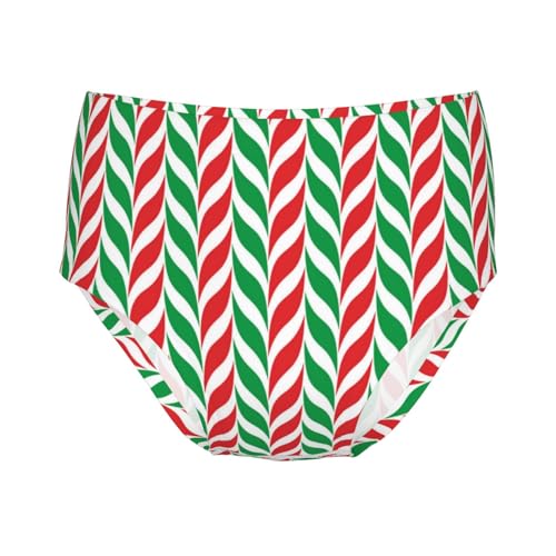 Candy Canes Stripes Girls' Underwear Soft Cotton Little Girls Panties Comfort Briefs