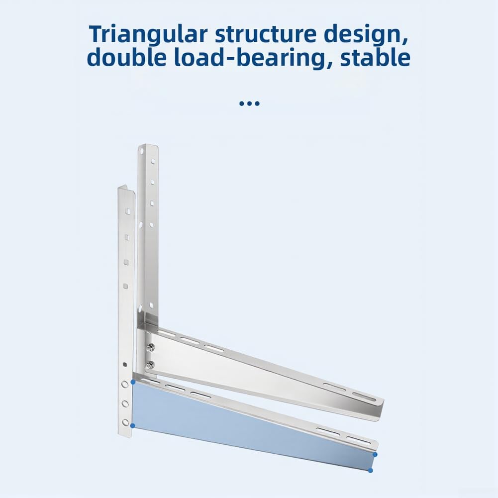 Soporte de aire acondicionado de acero inoxidable, soporte de unidad exterior 304, trípode grueso 1.5P para instalación de unidad de CA