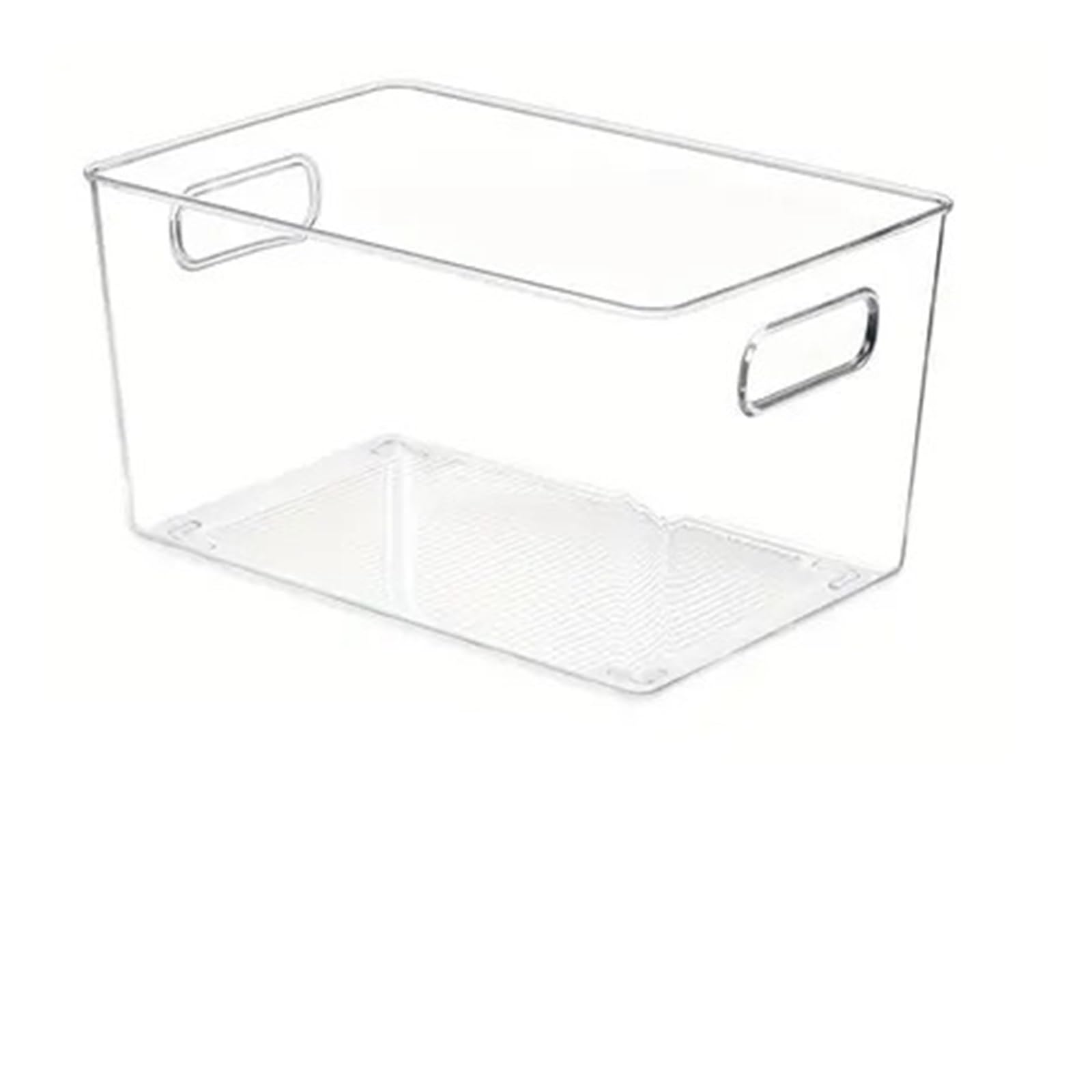 MJINA Clear Acrylic Storage Bins Refrigerator Organizer Food Storage Organizer Fridge Storage Box Pantry Cabinet kitchen Organizer(L,2pcs)