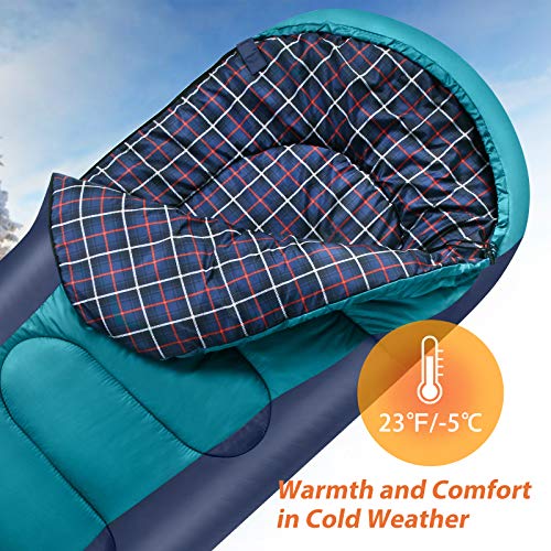 Saco de Dormir Ligero Impermeable RISEPRO para Adultos y Niños, Portátil, 3-4 Temporadas, Cálido para Camping y Excursionismo miniatura 3