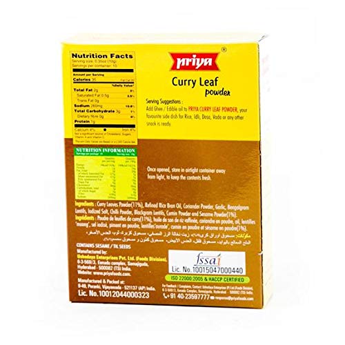 Priya Curry Leaf Powder (3 Pack)